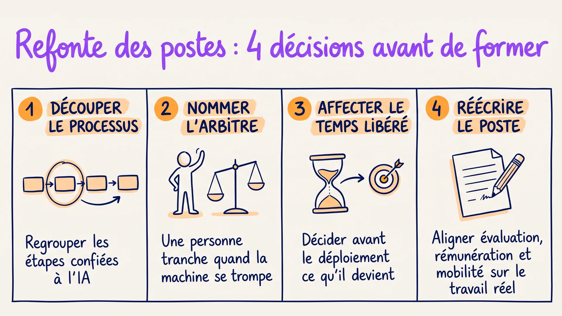 Refonte des postes : ce que 140 DRH mondiaux placent devant la formation